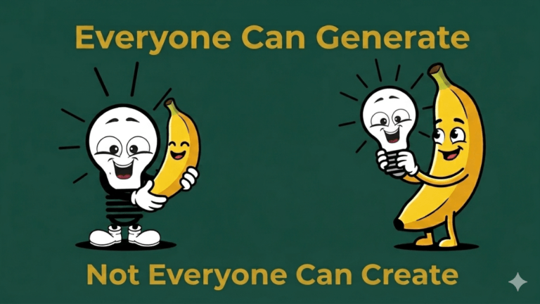 AI and marketing Creation: Nano Banana holding DIGital entuziast mascot and the mascot holding Nano Banana.
