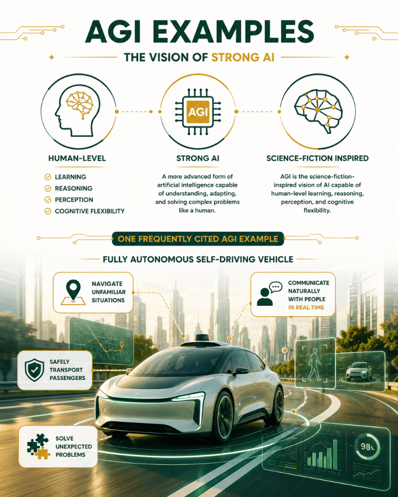 AGI Examples of Strong AI with smart icons. Future is here, explained by DIGital entuziast
