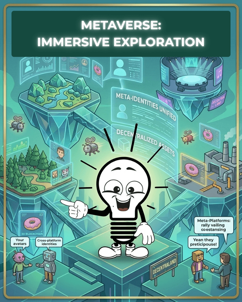 DIGital entuziast bulb mascot in the Metaverse